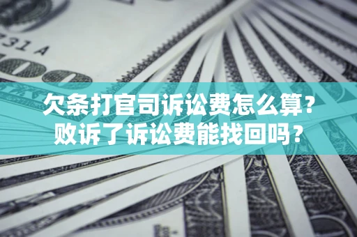 北京欠条打官司诉讼费怎么算？败诉了诉讼费能找回吗？