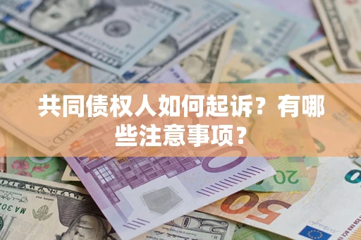 北京共同债权人如何起诉？有哪些注意事项？